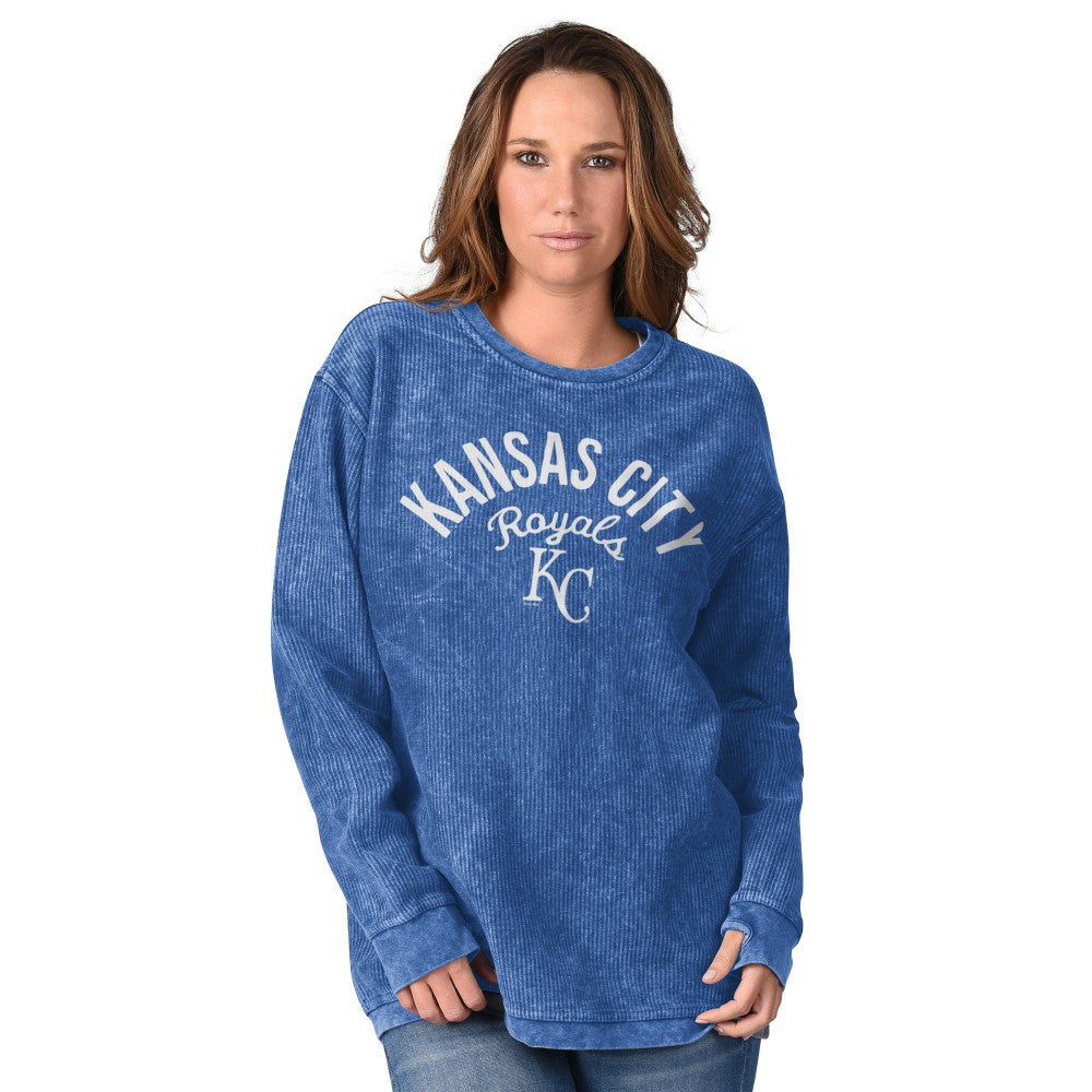 Kansas City Royals G-III 4Her by Carl Banks Women's Comfy Cord Pullover Sweatshirt Royal