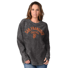 San Francisco Giants G-III 4Her by Carl Banks Women's Comfy Cord Pullover Sweatshirt Black