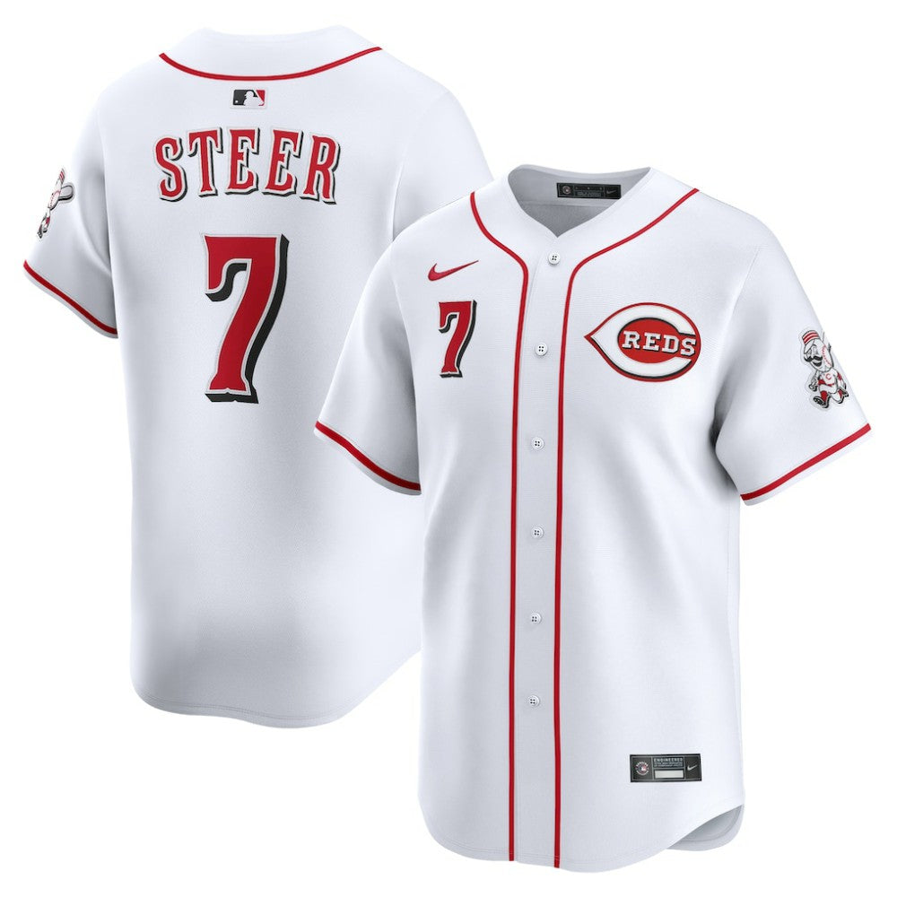 Spencer Steer Cincinnati Reds Home Limited Player Jersey White