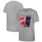 Youth 2025 NHL Stadium Series Columbus Blue Jackets vs. Detroit Red Wings Matchup T-Shirt - Heather Gray T-shirts