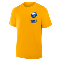 Buffalo Sabres Fanatics Crash The Net Legacy T-Shirt - Gold T-shirts