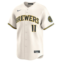 Jackson Chourio Milwaukee Brewers Home Limited Jersey Cream