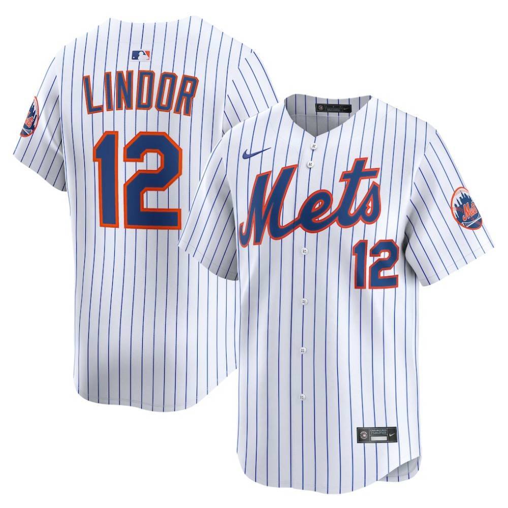 Francisco Lindor New York Mets Home Limited Jersey White