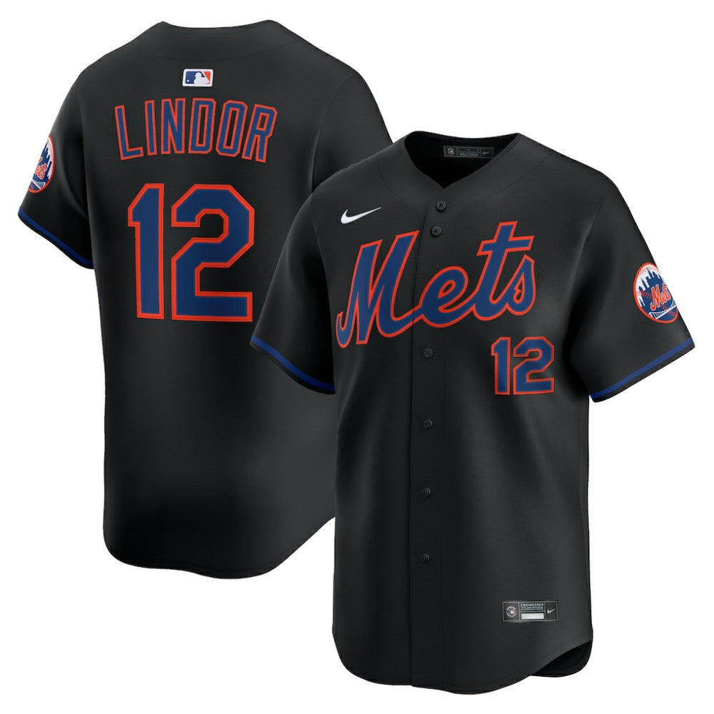 Francisco Lindor New York Mets Alternate Limited Jersey Black