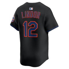 Francisco Lindor New York Mets Alternate Limited Jersey Black