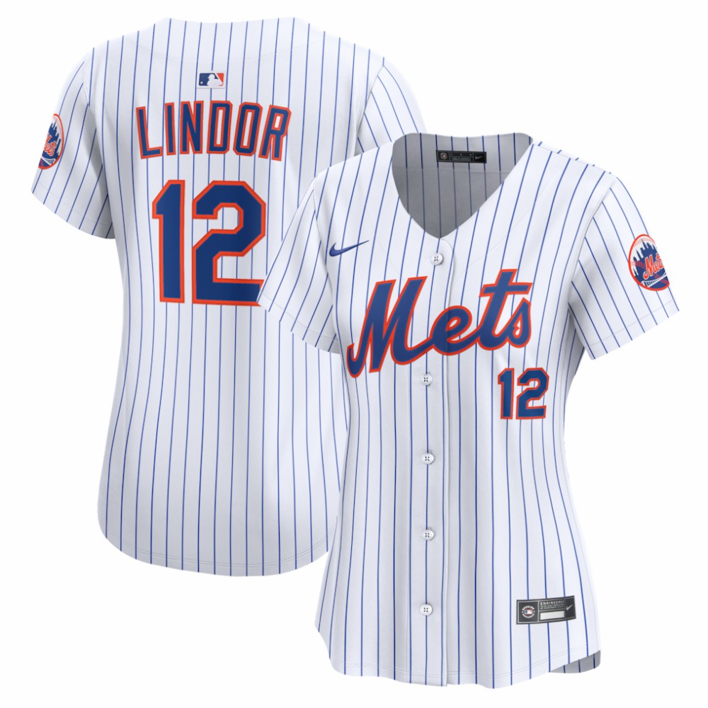 Francisco Lindor New York Mets Women's Home Limited Jersey White