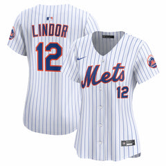 Francisco Lindor New York Mets Women's Home Limited Jersey White