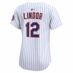 Francisco Lindor New York Mets Women's Home Limited Jersey White