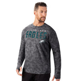 Philadelphia Eagles MSX by Michael Strahan Performance Camo Long Sleeve T-Shirt - Black sale