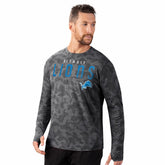 Detroit Lions MSX by Michael Strahan Performance Camo Long Sleeve T-Shirt - Black outlet