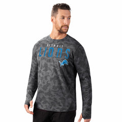 Detroit Lions MSX by Michael Strahan Performance Camo Long Sleeve T-Shirt - Black outlet
