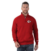 Kansas City Chiefs Starter Classic Quarter-Zip Pullover Sweatshirt - Red sale