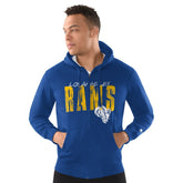 Los Angeles Rams Starter Distressed Classic Full-Zip Hoodie - Royal sale