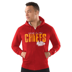 Kansas City Chiefs Starter Distressed Classic Full-Zip Hoodie - Red sale