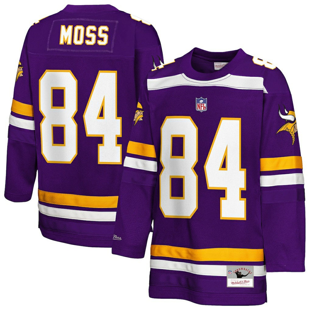 Randy Moss Minnesota Vikings Youth Hockey Fashion Jersey - Purple for sale
