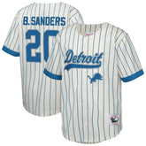 Barry Sanders Detroit Lions Youth Retired Player Name & Number Baseball Jersey - Cream discount