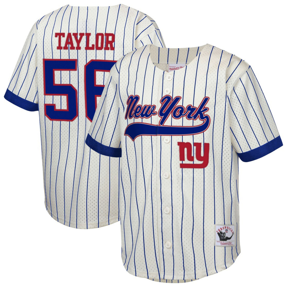 Lawrence Taylor New York Giants Youth Retired Player Name & Number Baseball Jersey - Cream for sale