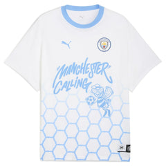 Manchester City 2025 FIFA Club World Cup Hoops T-Shirt - White on sale