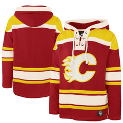 Calgary Flames '47 Superior Lacer Hoodie - Red Hoodies