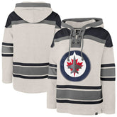 Winnipeg Jets '47 Rockaway Lacer Pullover Hoodie - Oatmeal Hoodies