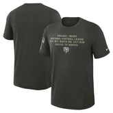 Chicago Bears 2025 Salute to Service Sideline Slub Dri-FIT T-Shirt - Dark Green on sale