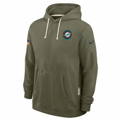 Miami Dolphins 2025 Salute to Service Sideline Standard Issue Dri-FIT Hoodie - Olive for sale