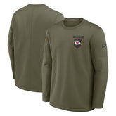 Kansas City Chiefs 2025 Salute to Service Sideline Coaches Therma-FIT Long Sleeve Shirt - Olive discount