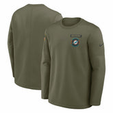 Miami Dolphins 2025 Salute to Service Sideline Coaches Therma-FIT Long Sleeve Shirt - Olive outlet