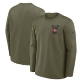 San Francisco 49ers 2025 Salute to Service Sideline Coaches Therma-FIT Long Sleeve Shirt - Olive for sale