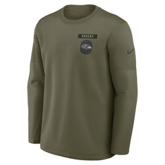 Baltimore Ravens 2025 Salute to Service Sideline Coaches Therma-FIT Long Sleeve Shirt - Olive online