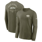 New York Jets 2025 Salute to Service Sideline Long Sleeve T-Shirt - Olive outlet