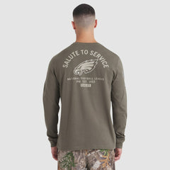 Philadelphia Eagles 2025 Salute to Service Sideline Long Sleeve T-Shirt - Olive sale