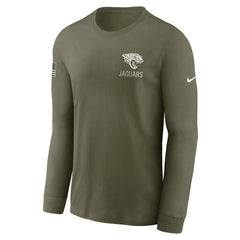Jacksonville Jaguars 2025 Salute to Service Sideline Long Sleeve T-Shirt - Olive discount