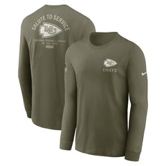 Kansas City Chiefs 2025 Salute to Service Sideline Long Sleeve T-Shirt - Olive outlet