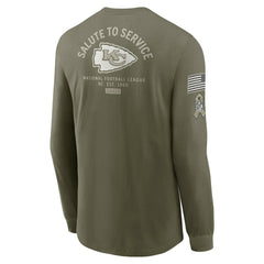 Kansas City Chiefs 2025 Salute to Service Sideline Long Sleeve T-Shirt - Olive outlet