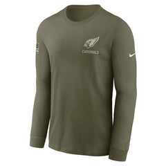 Arizona Cardinals 2025 Salute to Service Sideline Long Sleeve T-Shirt - Olive online