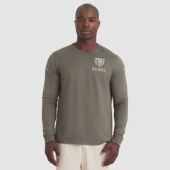 Chicago Bears 2025 Salute to Service Sideline Long Sleeve T-Shirt - Olive on sale