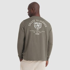 Chicago Bears 2025 Salute to Service Sideline Long Sleeve T-Shirt - Olive on sale