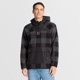 Cincinnati Bengals Elements Plaid Polar Fleece Quarter-Zip Hoodie - Black on sale