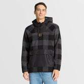 Chicago Bears Elements Plaid Polar Fleece Quarter-Zip Hoodie - Black discount