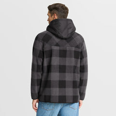 Chicago Bears Elements Plaid Polar Fleece Quarter-Zip Hoodie - Black discount