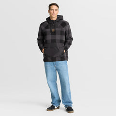 Philadelphia Eagles Elements Plaid Polar Fleece Quarter-Zip Hoodie - Black discount