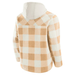 Pittsburgh Steelers Elements Plaid Polar Fleece Quarter-Zip Hoodie - Tan on sale