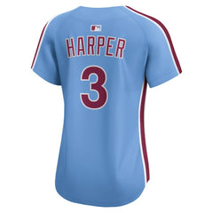 Bryce Harper Philadelphia Phillies Women's Alternate Limited Player Jersey Light Blue