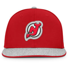 New Jersey Devils Fanatics Fundamentals Loden Snapback Hat - Red Jerseys