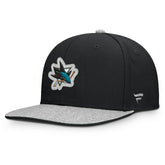 San Jose Sharks Fanatics Fundamentals Loden Snapback Hat - Black Hats