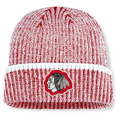 Chicago Blackhawks Fanatics Fundamental Haze Cuffed Knit Hat - Red/White Hats
