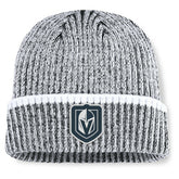Vegas Golden Knights Fanatics Fundamental Haze Cuffed Knit Hat - Charcoal/White Hats