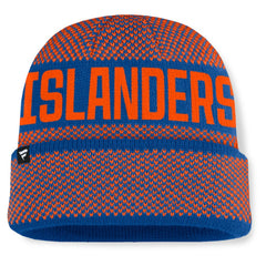 New York Islanders Fanatics Fundamentals Shelter Cuffed Knit Hat - Royal/Orange Hats