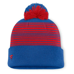 New York Rangers Fanatics Fundamental Spirit Cuffed Pom Knit Hat - Blue Hats